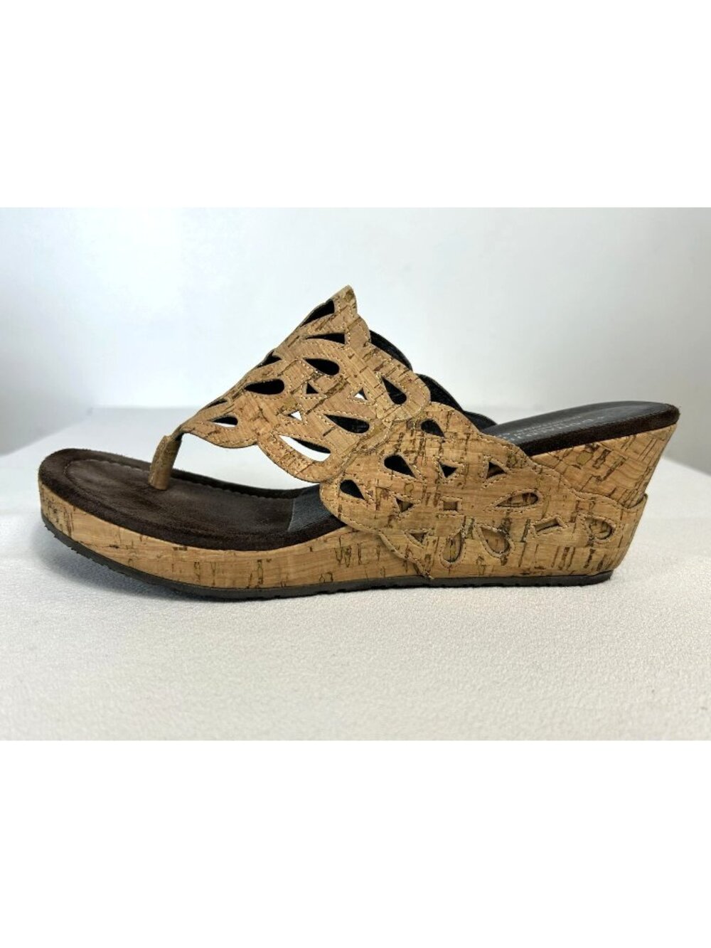Donald J Pliner Women's Gustaf Wedge Sandal in Natural Wash Cork - Sz 10